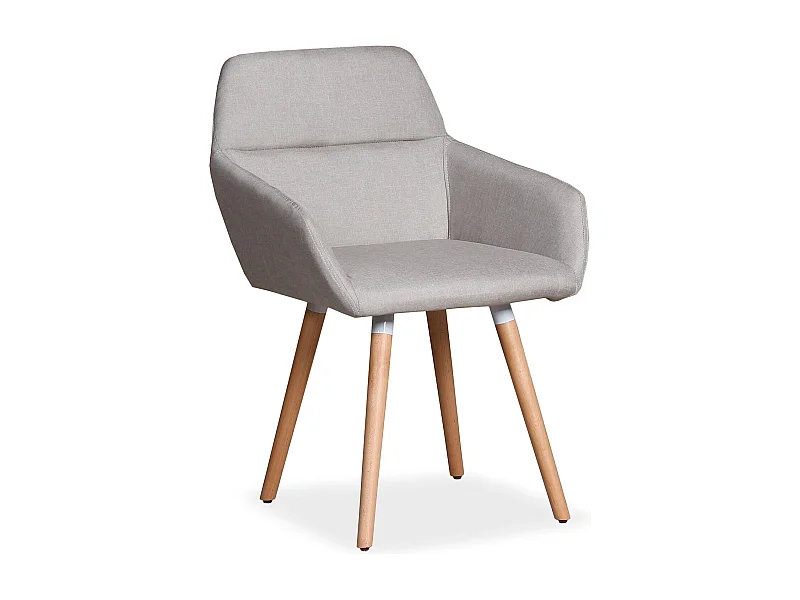 Fauteuil Design Scandinave "Dorcy" 82cm Beige