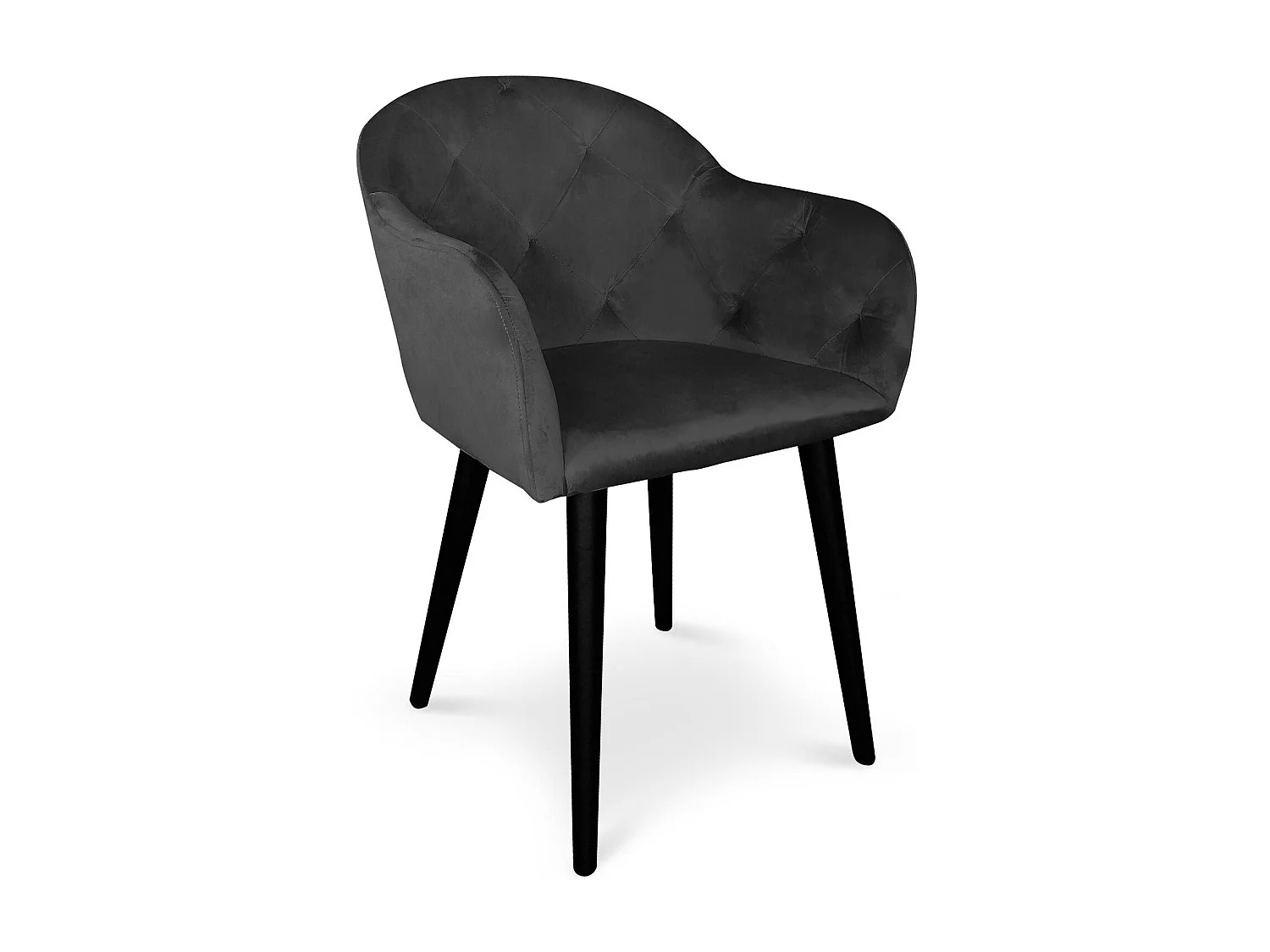 Fauteuil Design en Velours "Glany" 81cm Noir