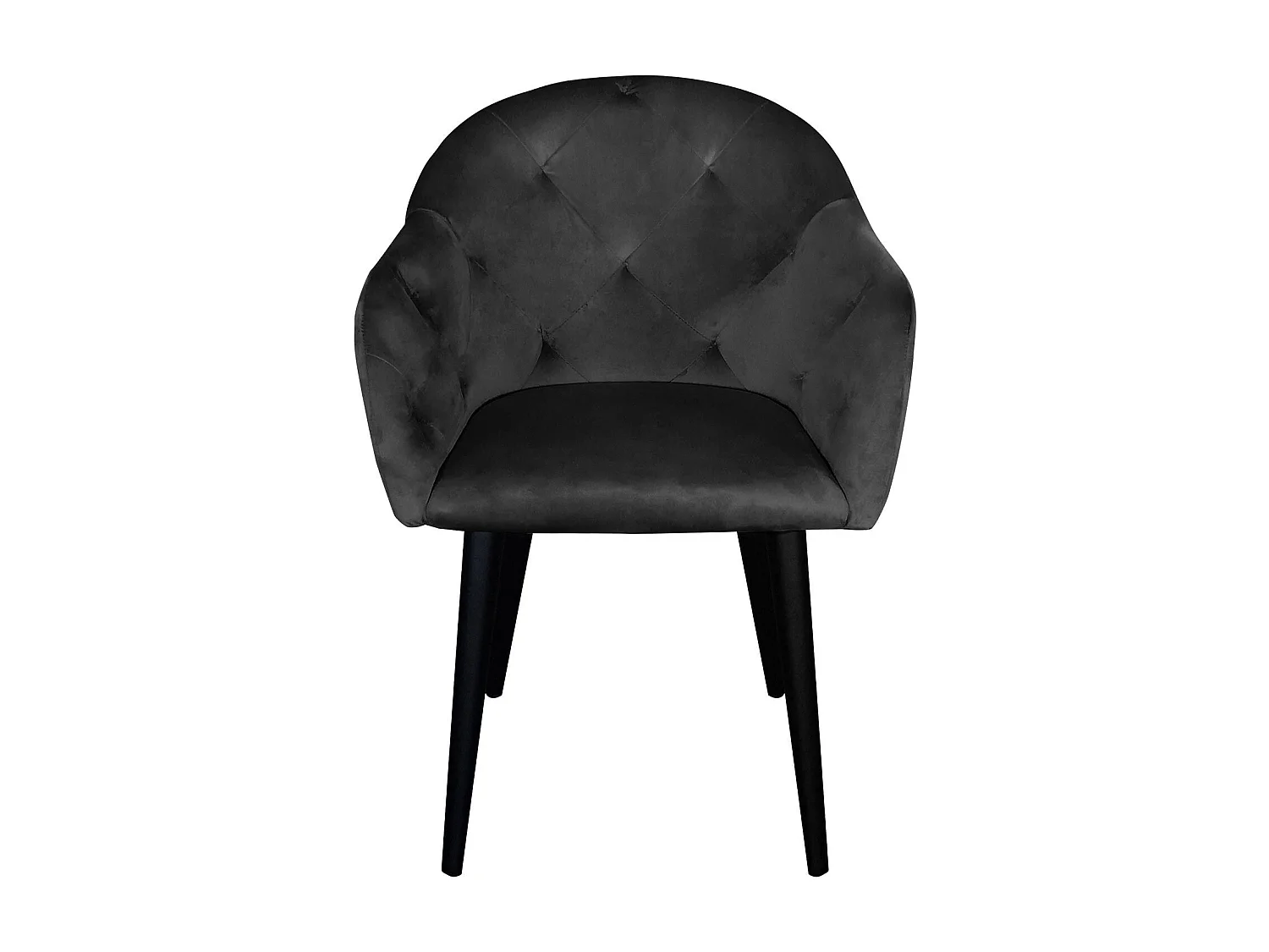 Fauteuil Design en Velours "Glany" 81cm Noir