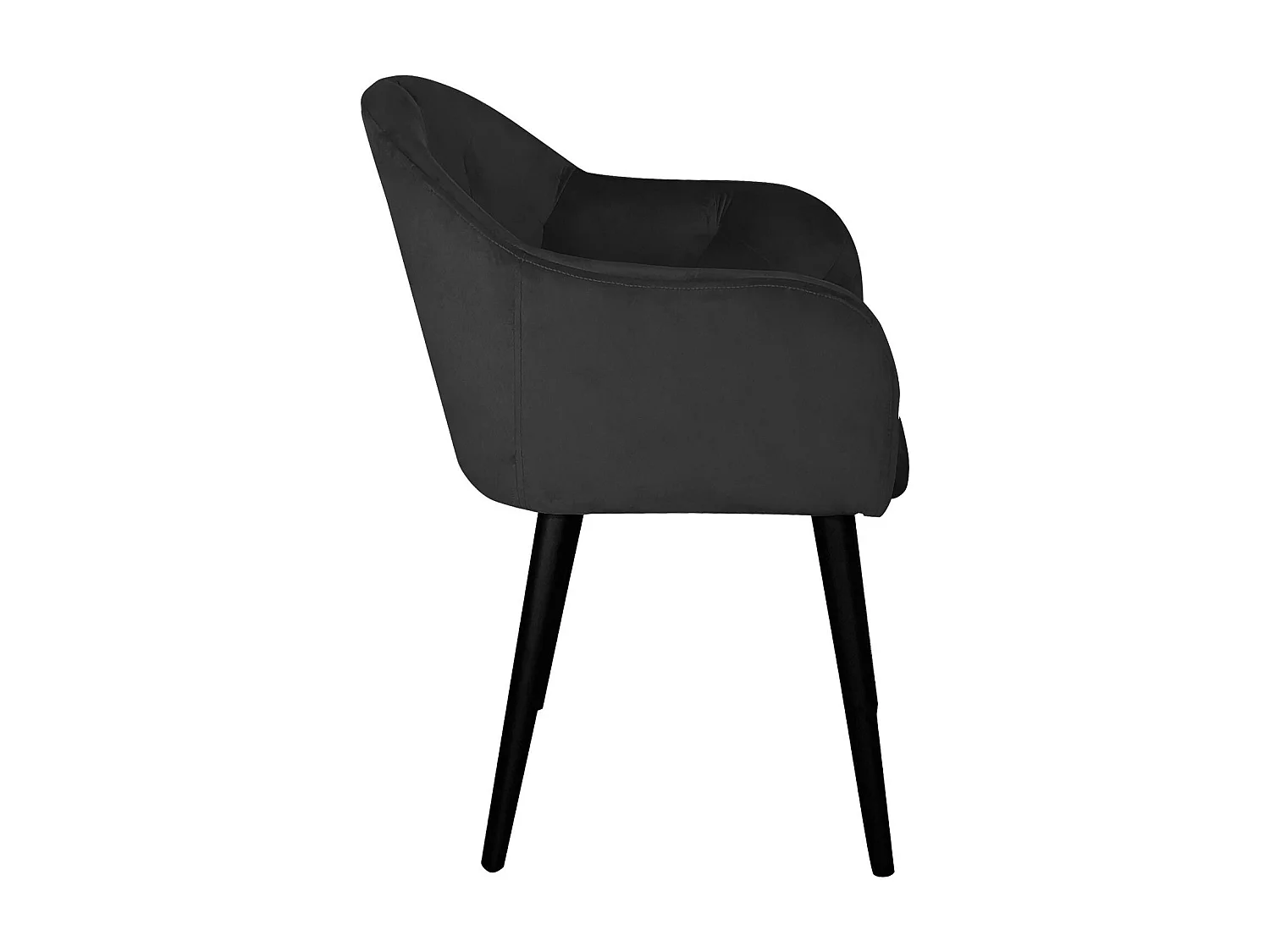 Fauteuil Design en Velours "Glany" 81cm Noir
