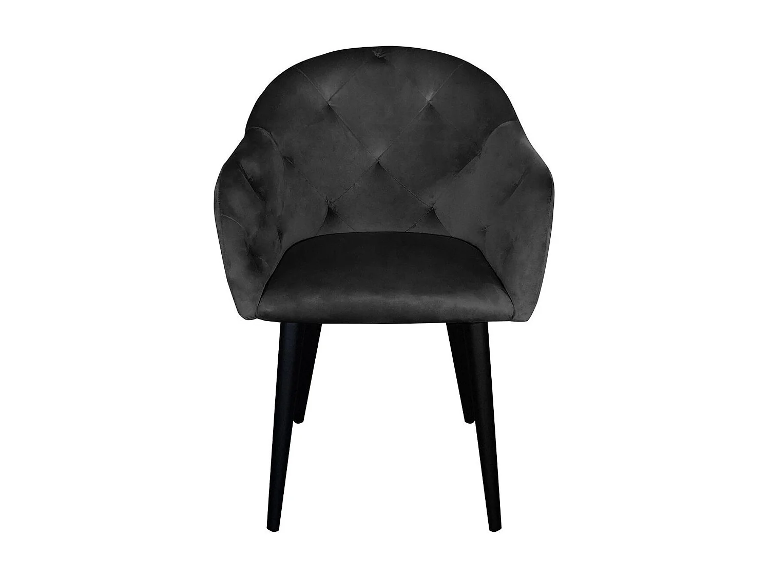 Fauteuil Design en Velours "Glany" 81cm Noir