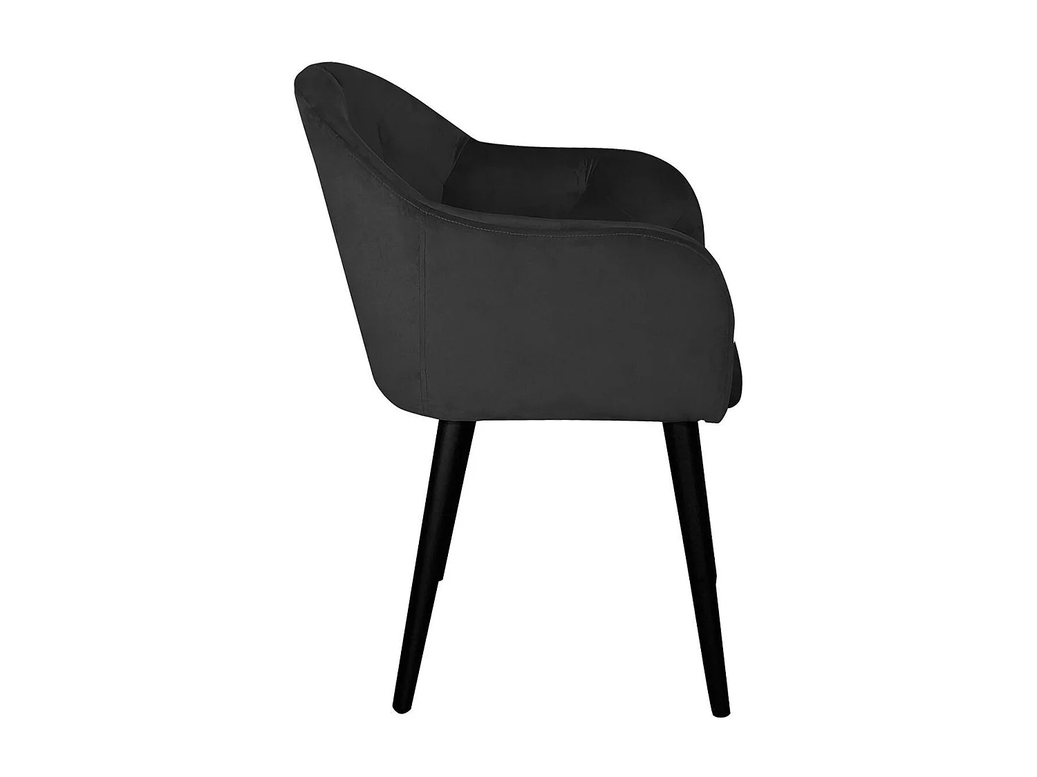 Fauteuil Design en Velours "Glany" 81cm Noir
