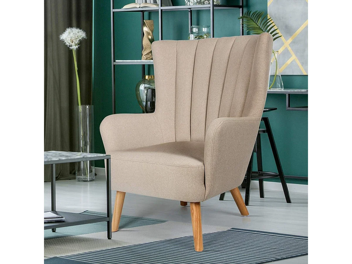 Fauteuil Scandinave "Jay" 94cm Beige