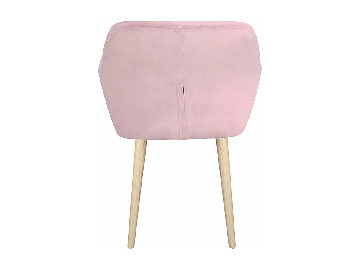 Fauteuil Scandinave Velours "Mogal" 82cm Rose
