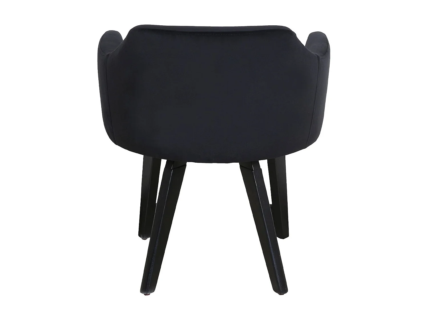 Lot de 2 Fauteuils Velours "Scanda" 70cm Noir