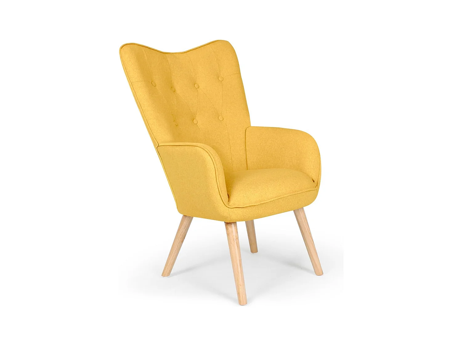 Fauteuil Scandinave "Aimee" 67cm Jaune
