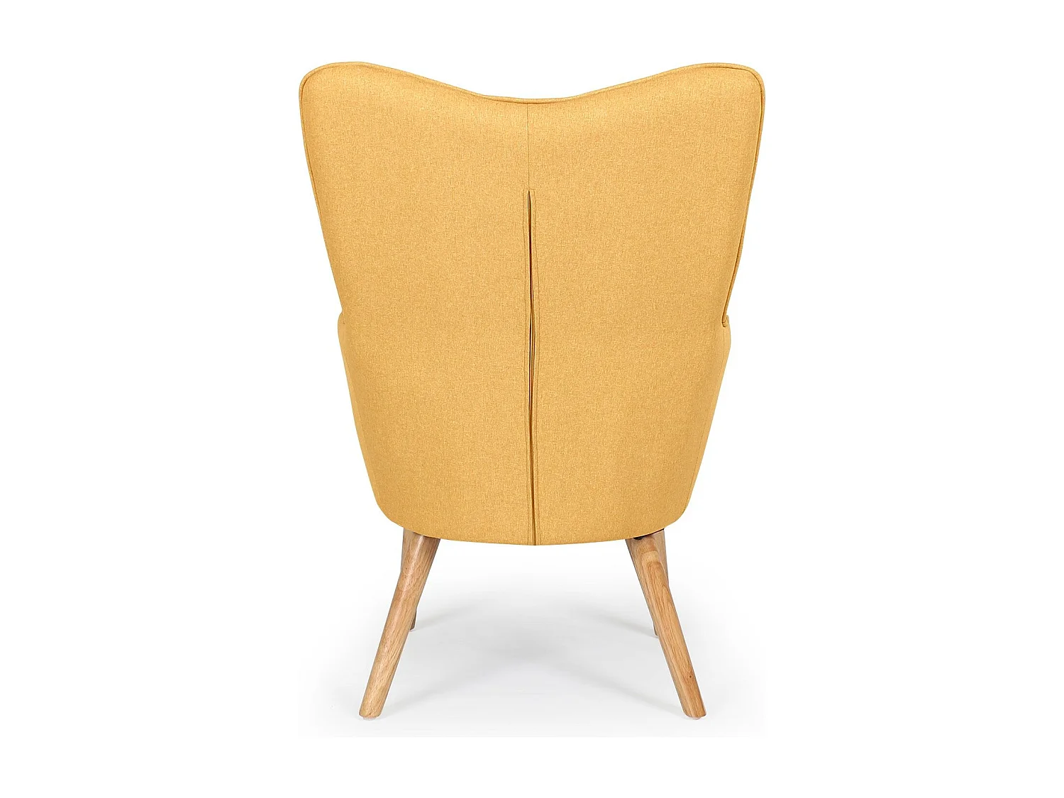 Sillón estilo escandinavo Klarys 1 plaza tela amarillo