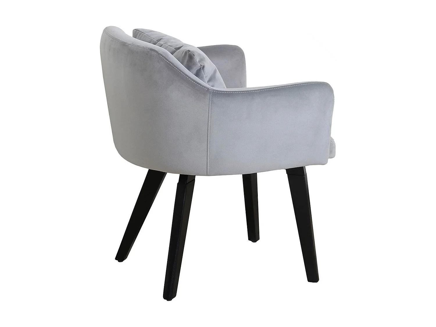 Fauteuil Scandinave Velours "Scanda" 70cm Gris