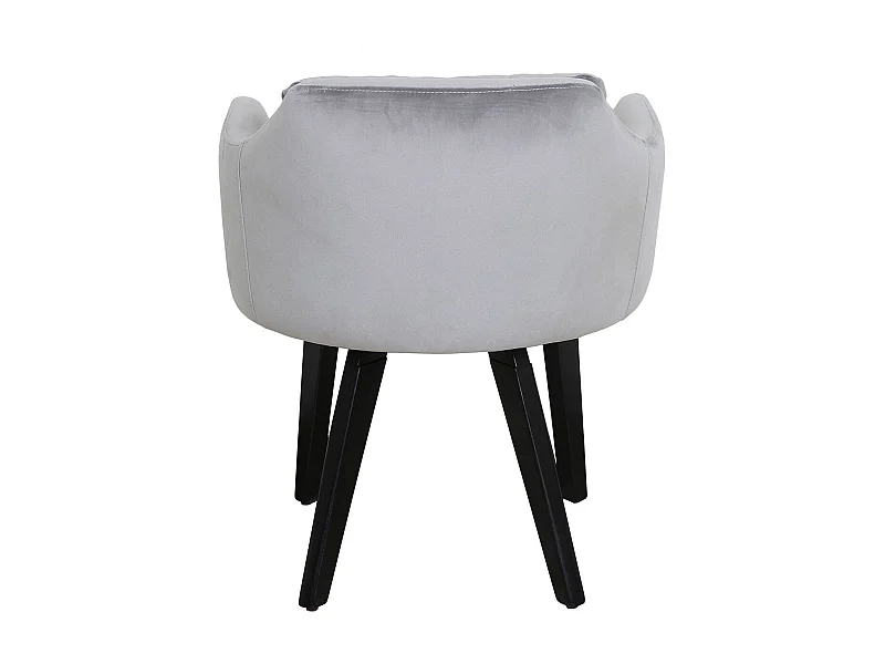 Fauteuil Scandinave Velours "Scanda" 70cm Gris