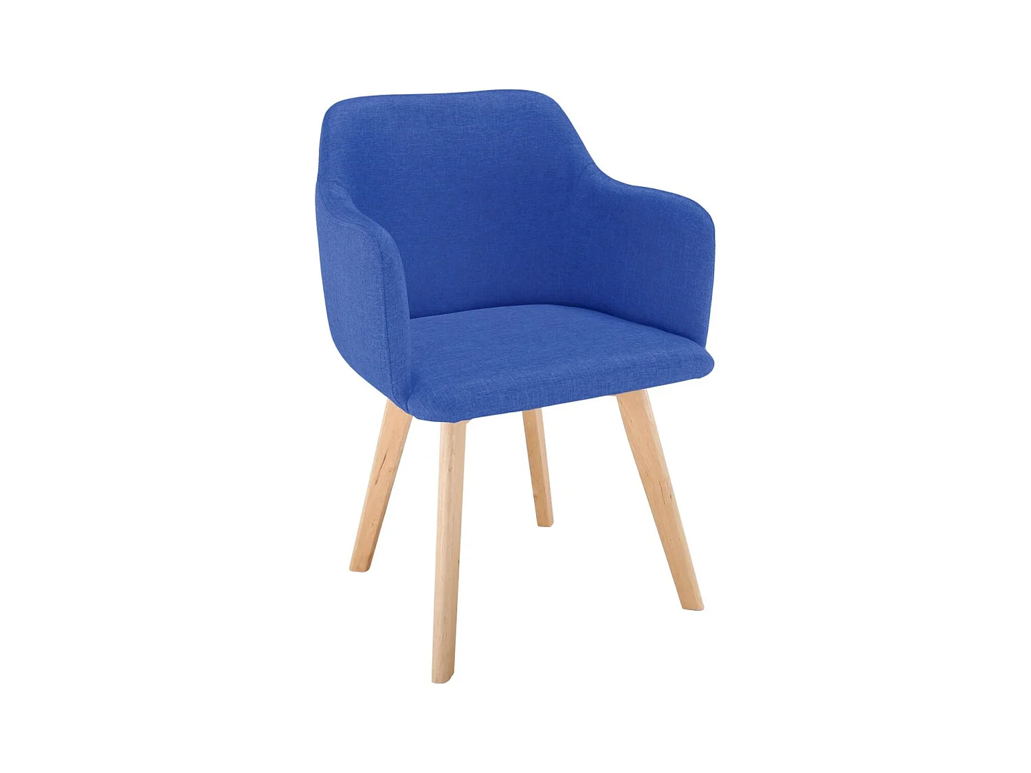 Fauteuil Scandinave en Tissu "Sweet Color" 76cm Bleu