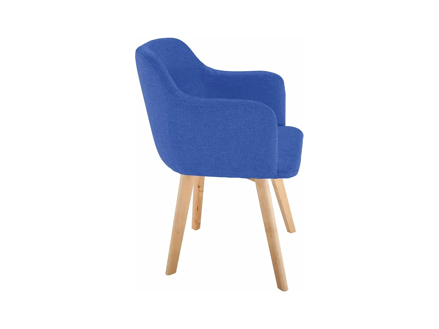 Fauteuil Scandinave en Tissu "Sweet Color" 76cm Bleu