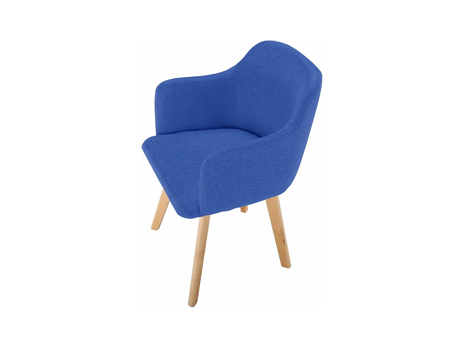 Fauteuil Scandinave en Tissu "Sweet Color" 76cm Bleu