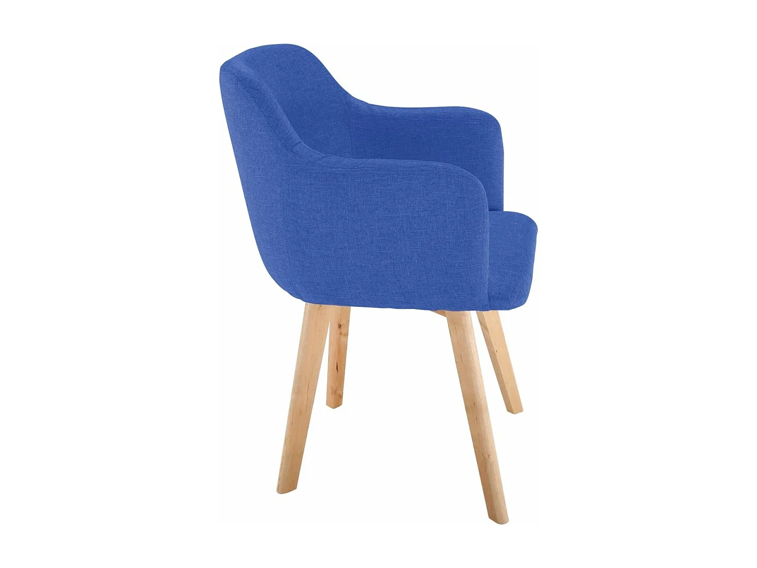 Fauteuil Scandinave en Tissu "Sweet Color" 76cm Bleu