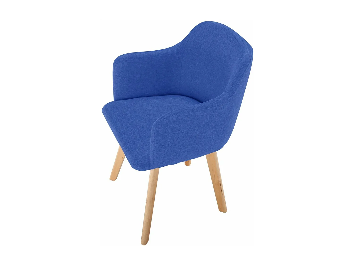 Fauteuil Scandinave en Tissu "Sweet Color" 76cm Bleu