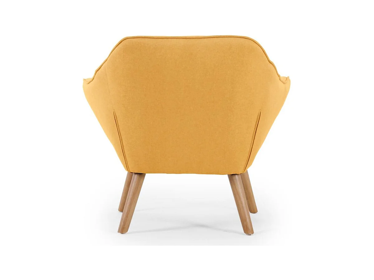 Fauteuil Scandinave Zentao Tissu Jaune