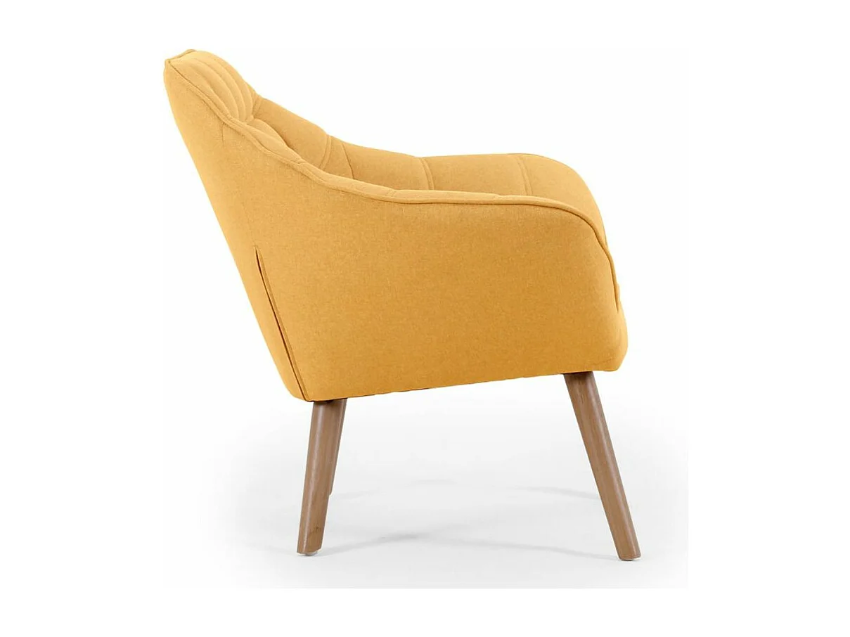 Fauteuil Scandinave Matelassé "Taon" 83cm Jaune