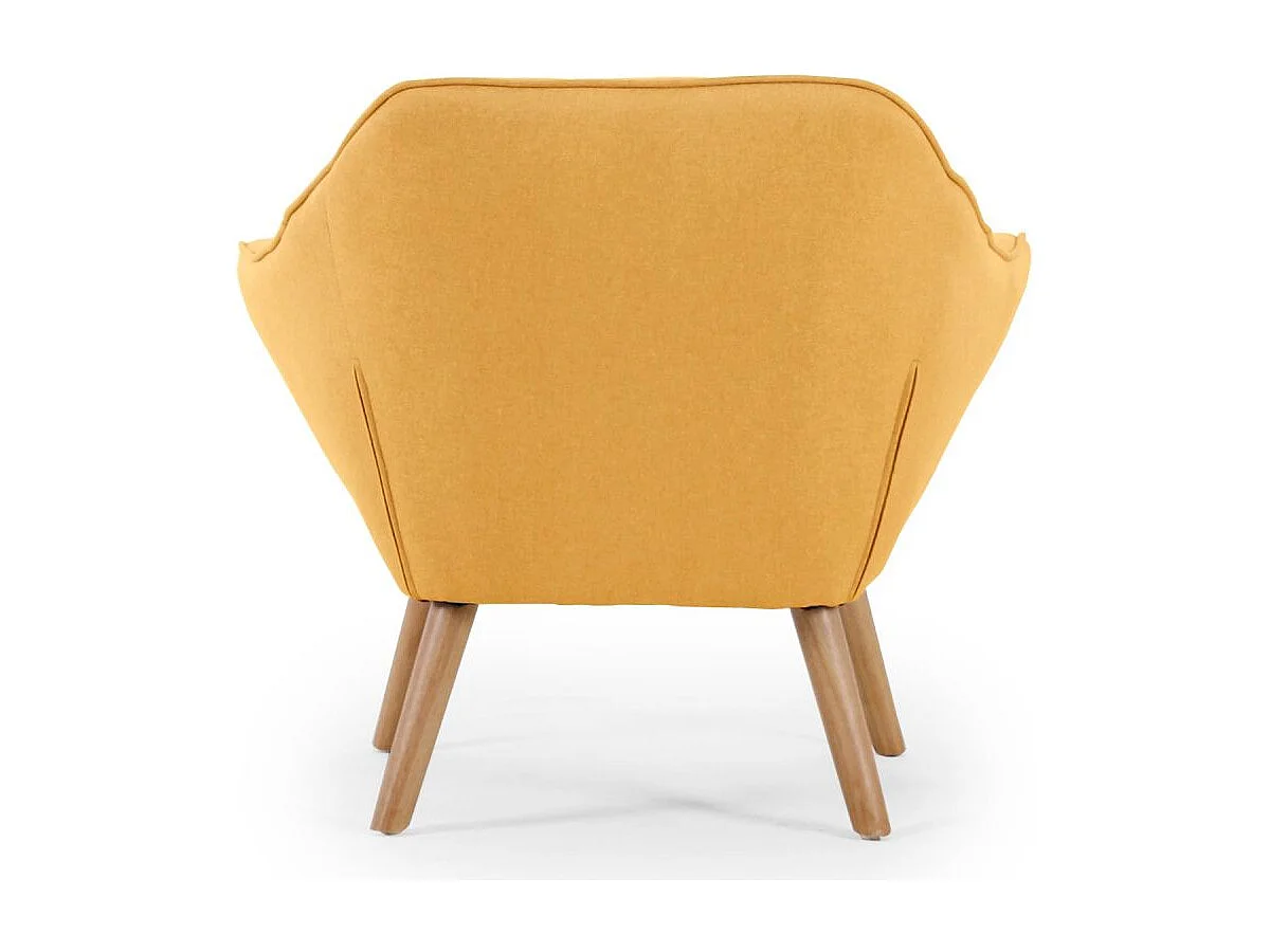 Fauteuil Scandinave Zentao Tissu Jaune