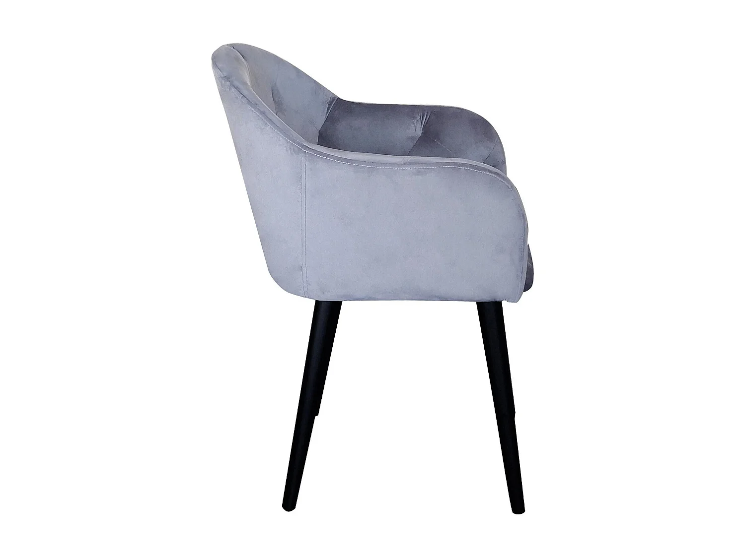 Fauteuil Design en Velours "Glany" 81cm Argent