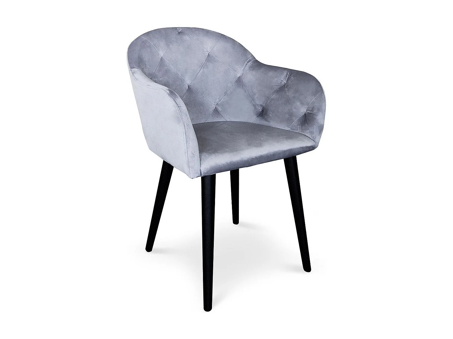 Fauteuil Design en Velours "Glany" 81cm Argent