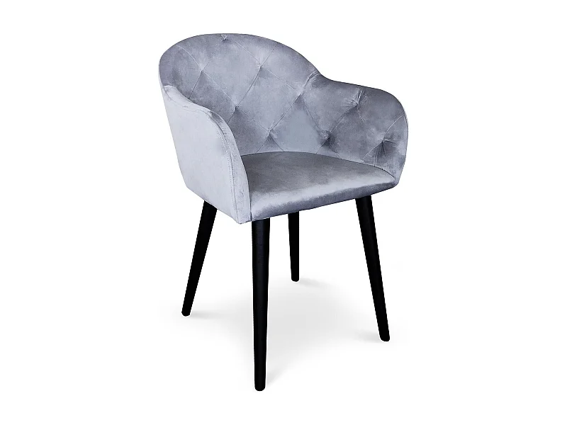 Fauteuil Design en Velours "Glany" 81cm Argent