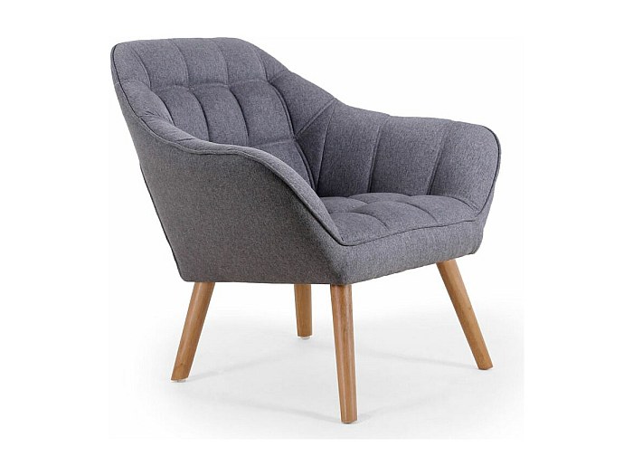 Fauteuil Scandinave Tissu Beige Koldy