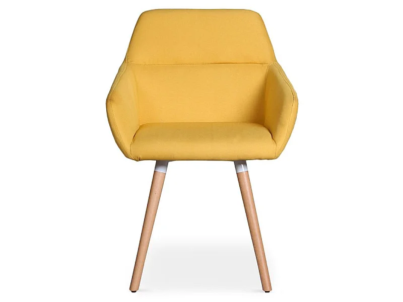 Fauteuil Design Scandinave "Dorcy" 82cm Jaune