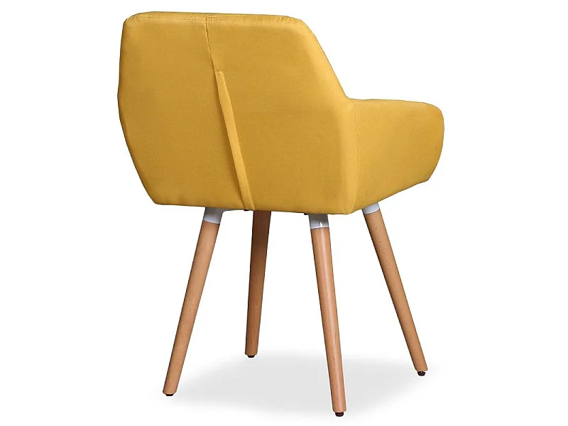Fauteuil Design Scandinave "Dorcy" 82cm Jaune