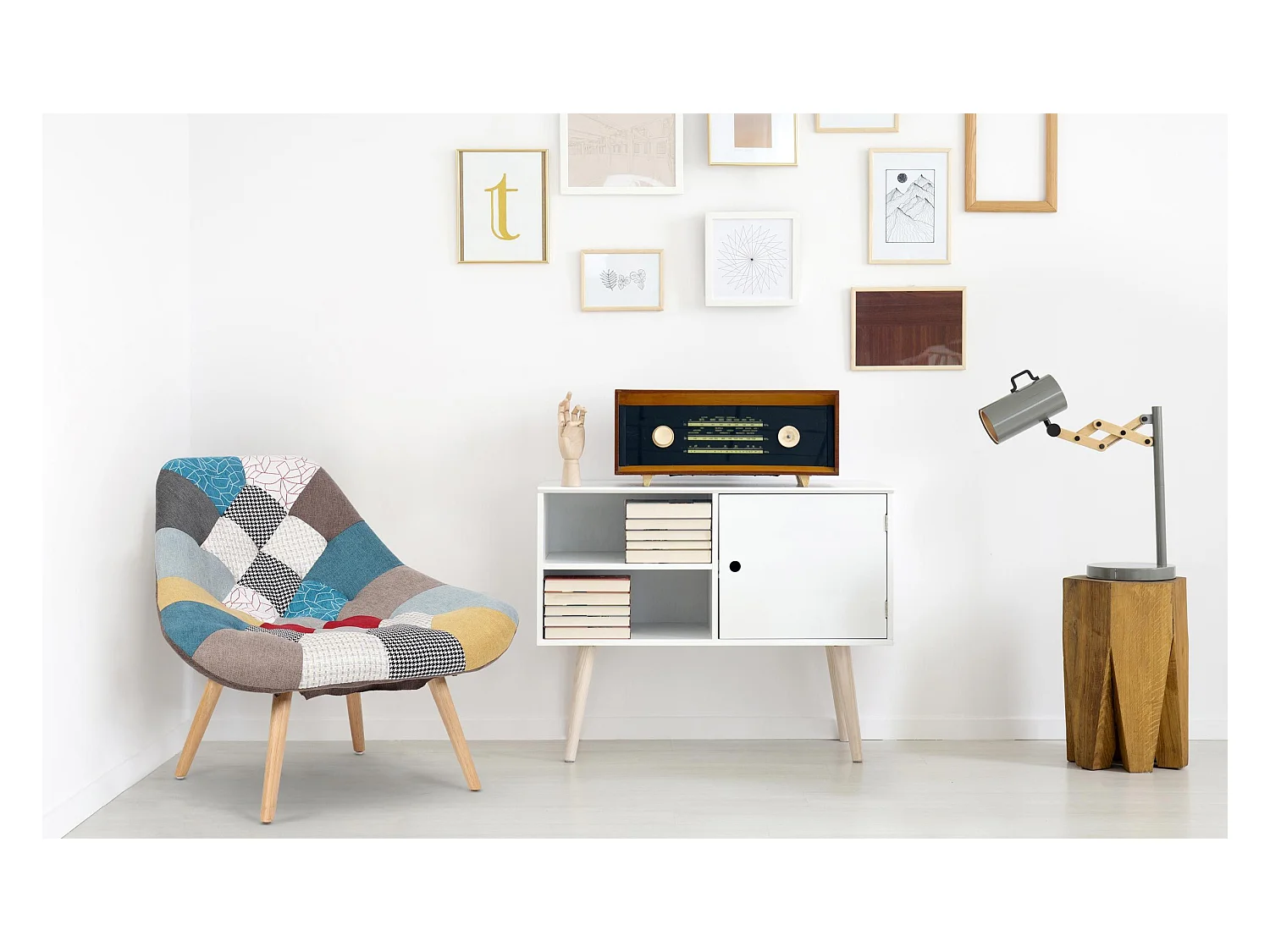 Fauteuil Danios Tissu Patchwork