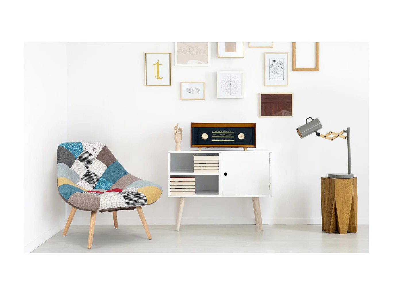 Fauteuil Danios Tissu Patchwork