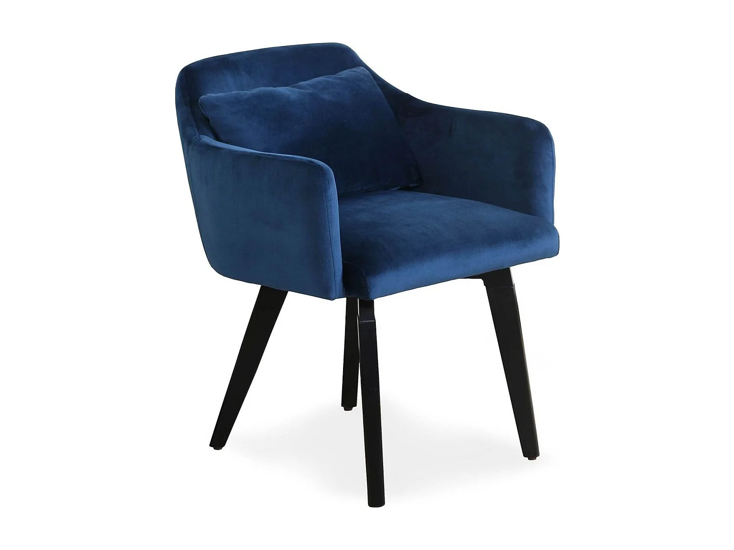 Fauteuil Scandinave Velours "Scanda" 70cm Bleu