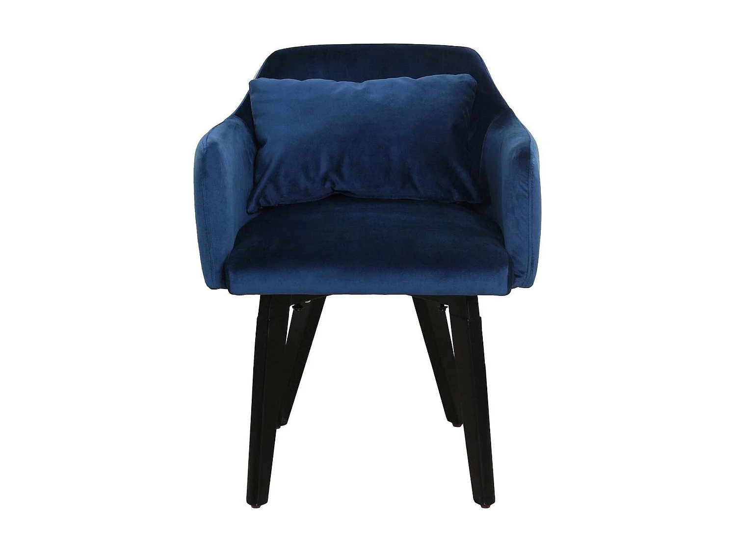 Fauteuil Scandinave Velours "Scanda" 70cm Bleu