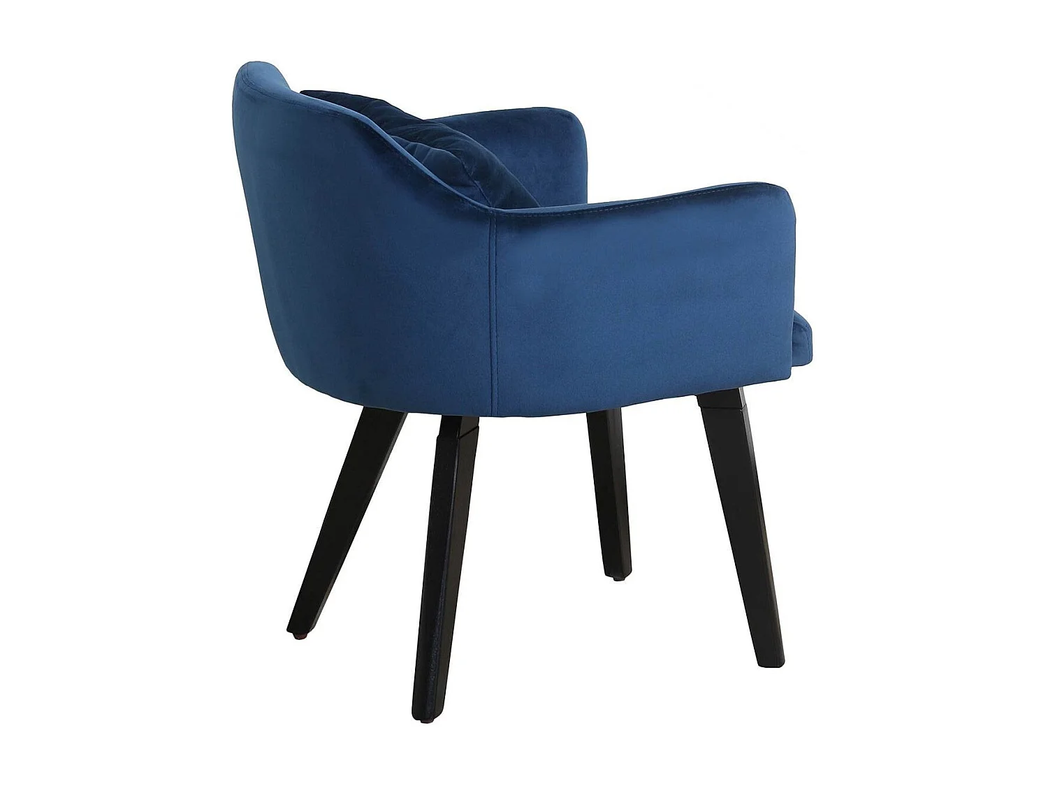 Fauteuil Scandinave Velours "Scanda" 70cm Bleu
