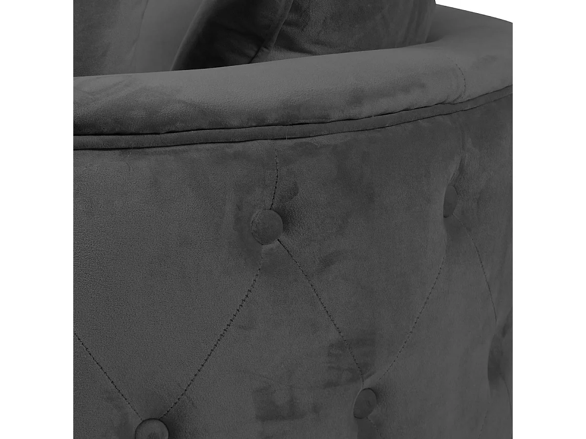 Fauteuil Rond Design "Timeo" 90cm Noir