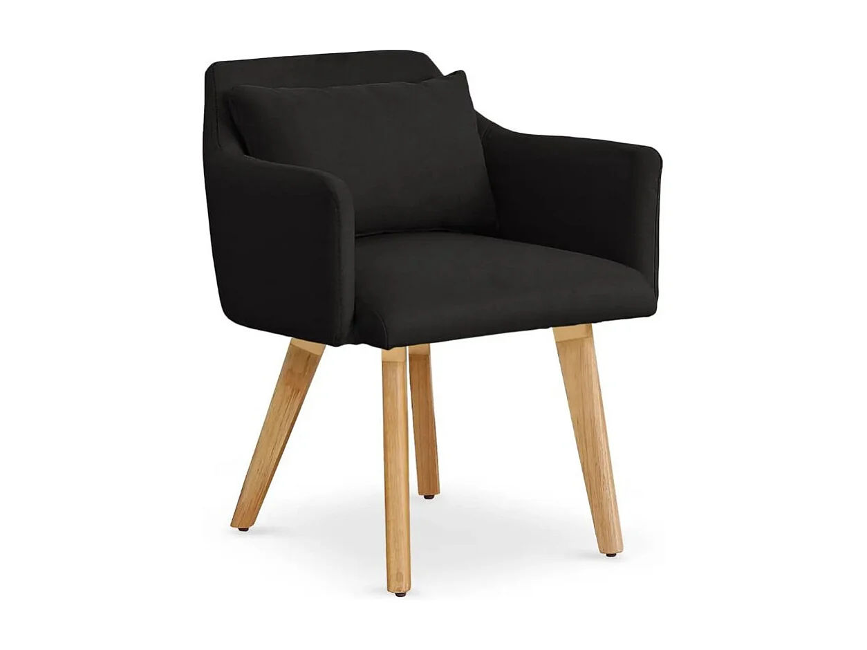 Fauteuil Scandinave "Alan" 70cm Noir