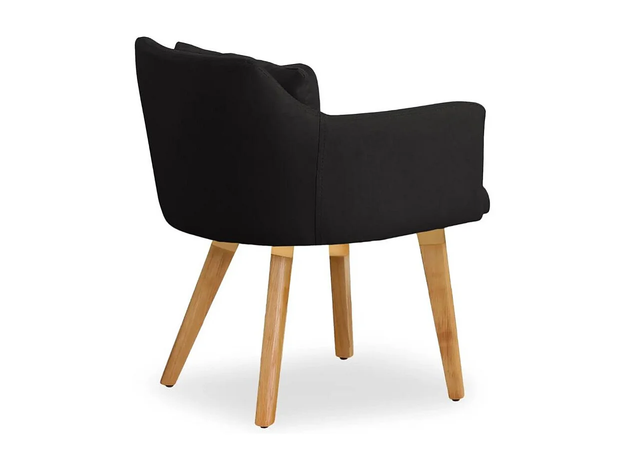Fauteuil Scandinave "Alan" 70cm Noir