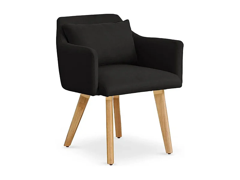 Fauteuil Scandinave "Alan" 70cm Noir