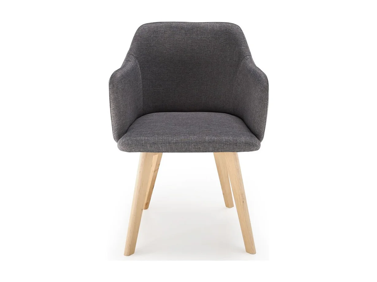 Fauteuil Scandinave en Tissu "Sweet Color" 76cm Gris Foncé