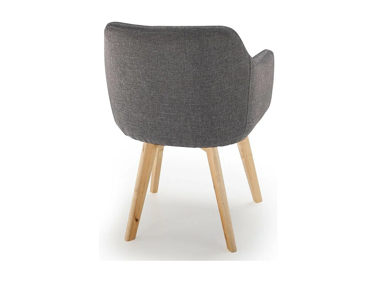 Fauteuil Scandinave en Tissu "Sweet Color" 76cm Gris Foncé