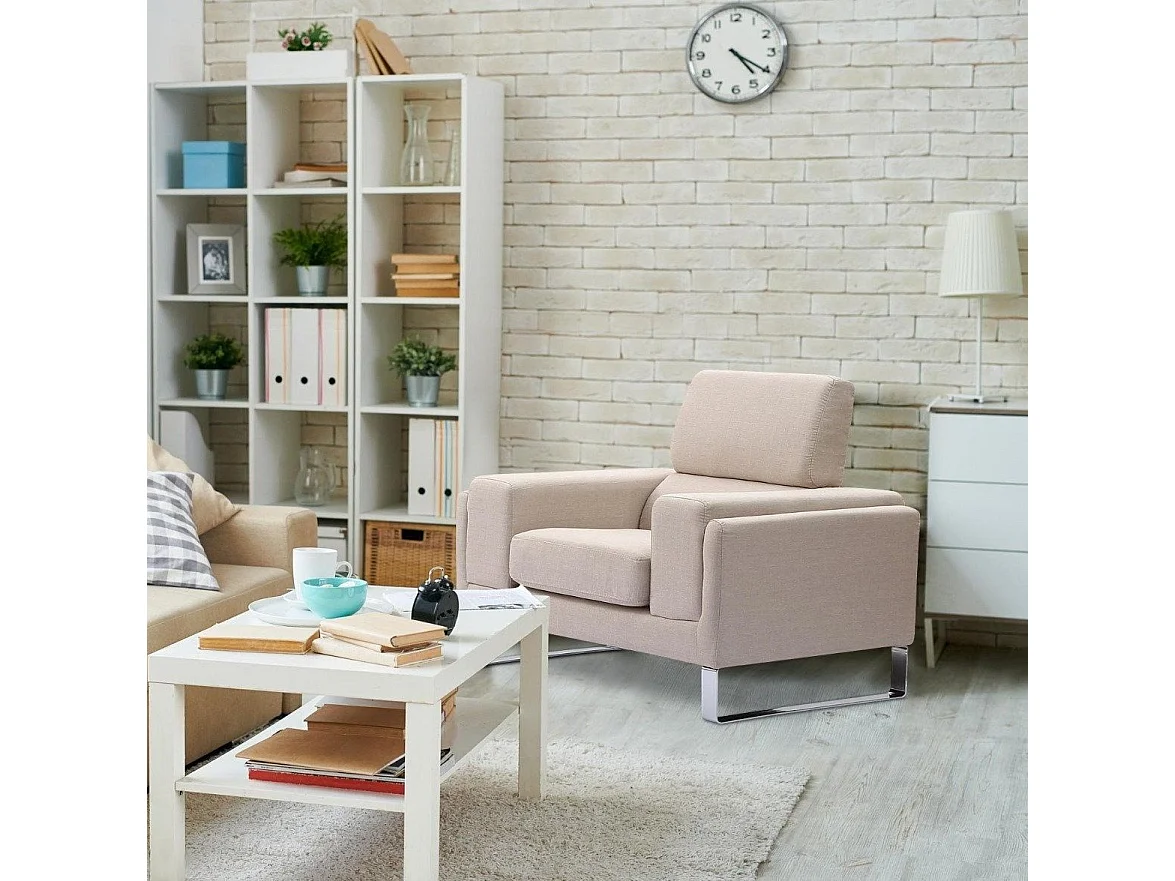 Sofá Barth 1 plaza tela beige