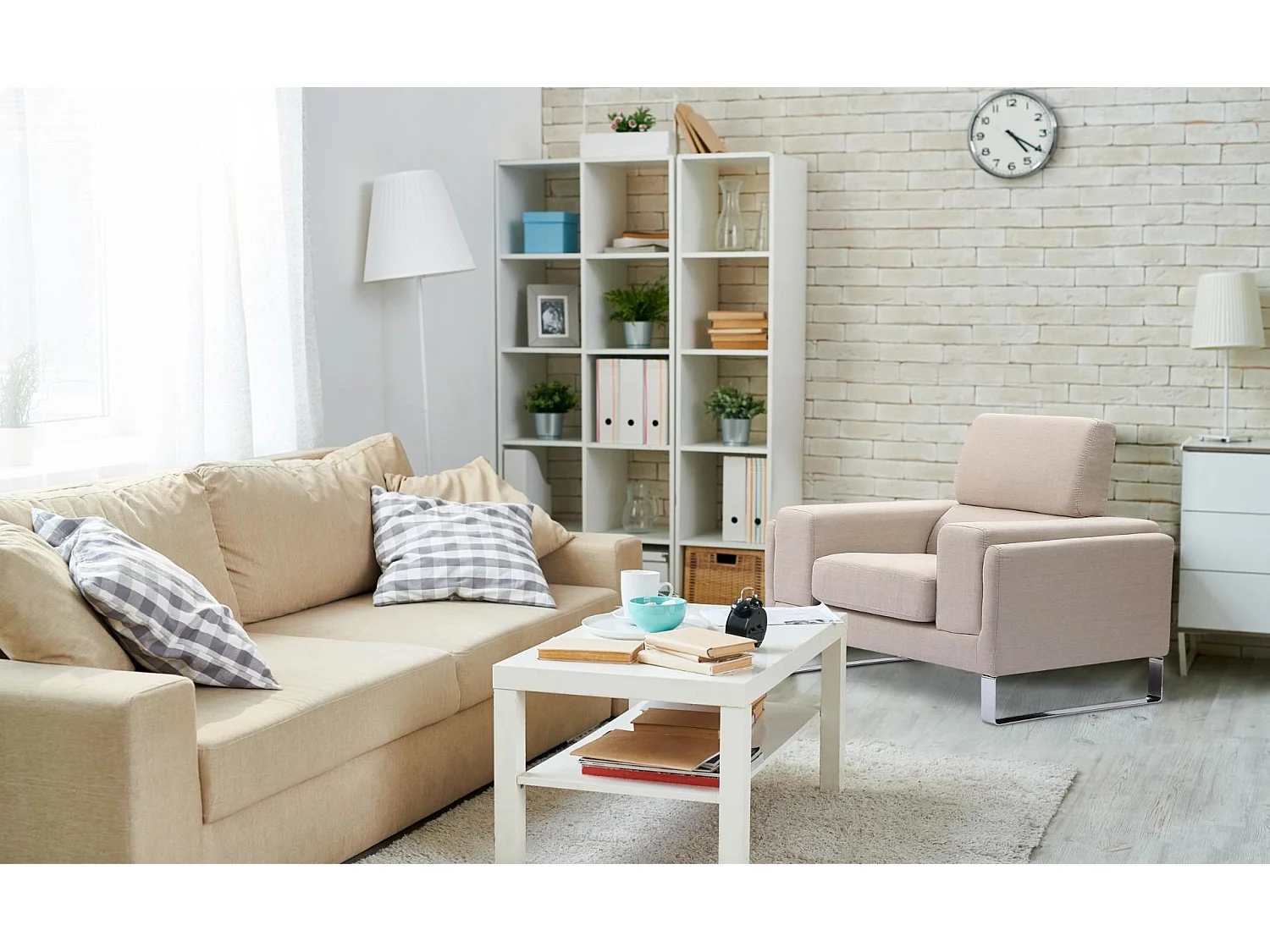 Sofá Barth 1 plaza tela beige