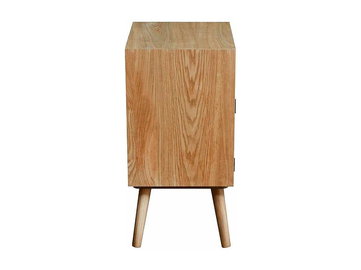 Table de chevet 1 porte Gerald Bois et Noir