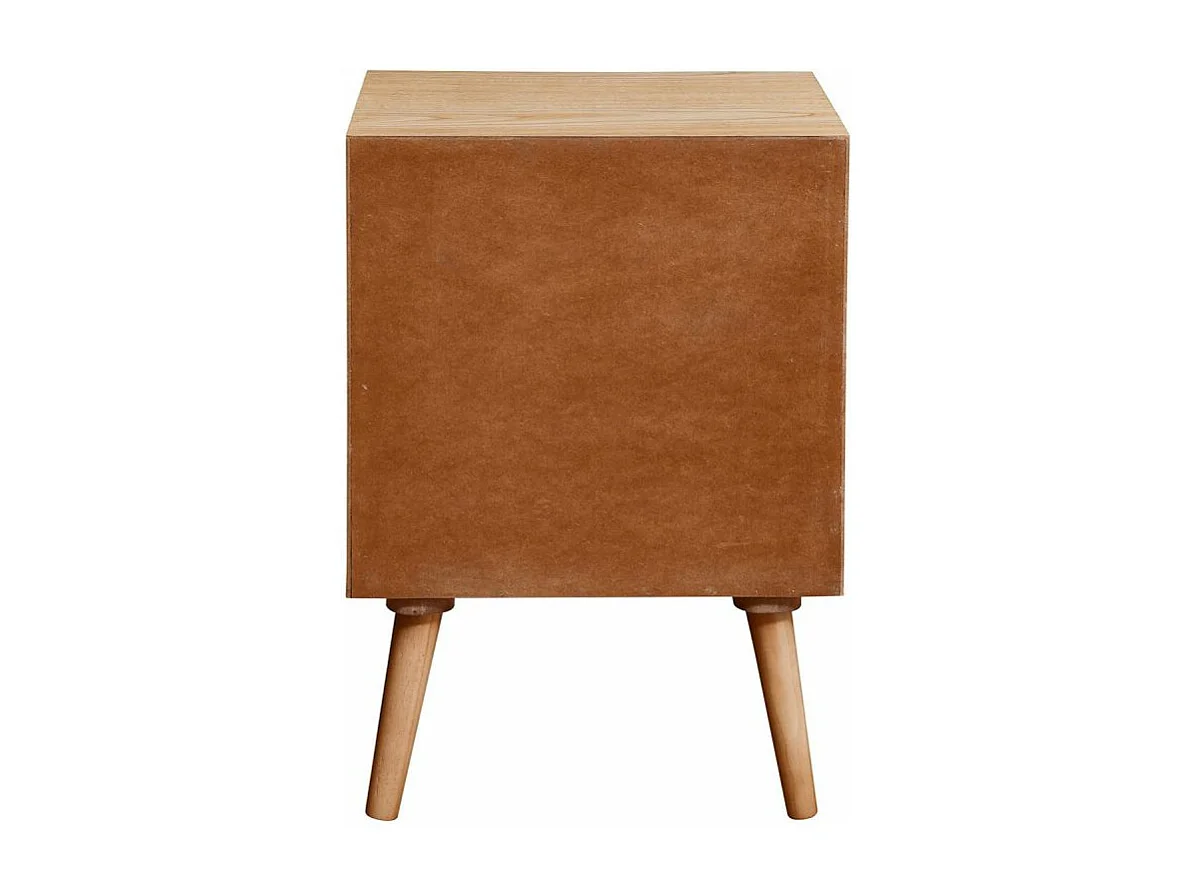 Table de chevet 1 porte Gerald Bois et Noir