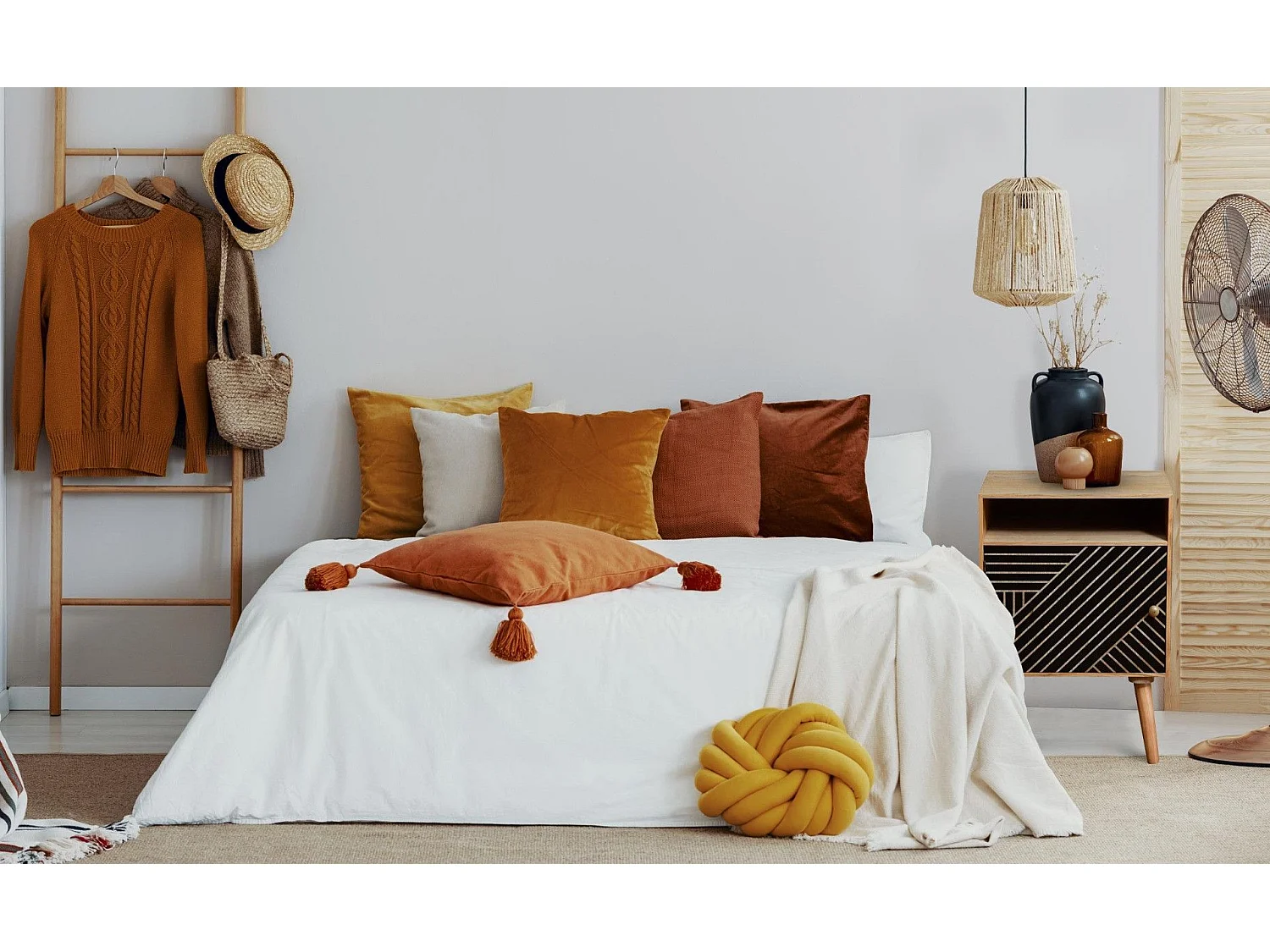 Table de chevet 1 porte Gerald Bois et Noir