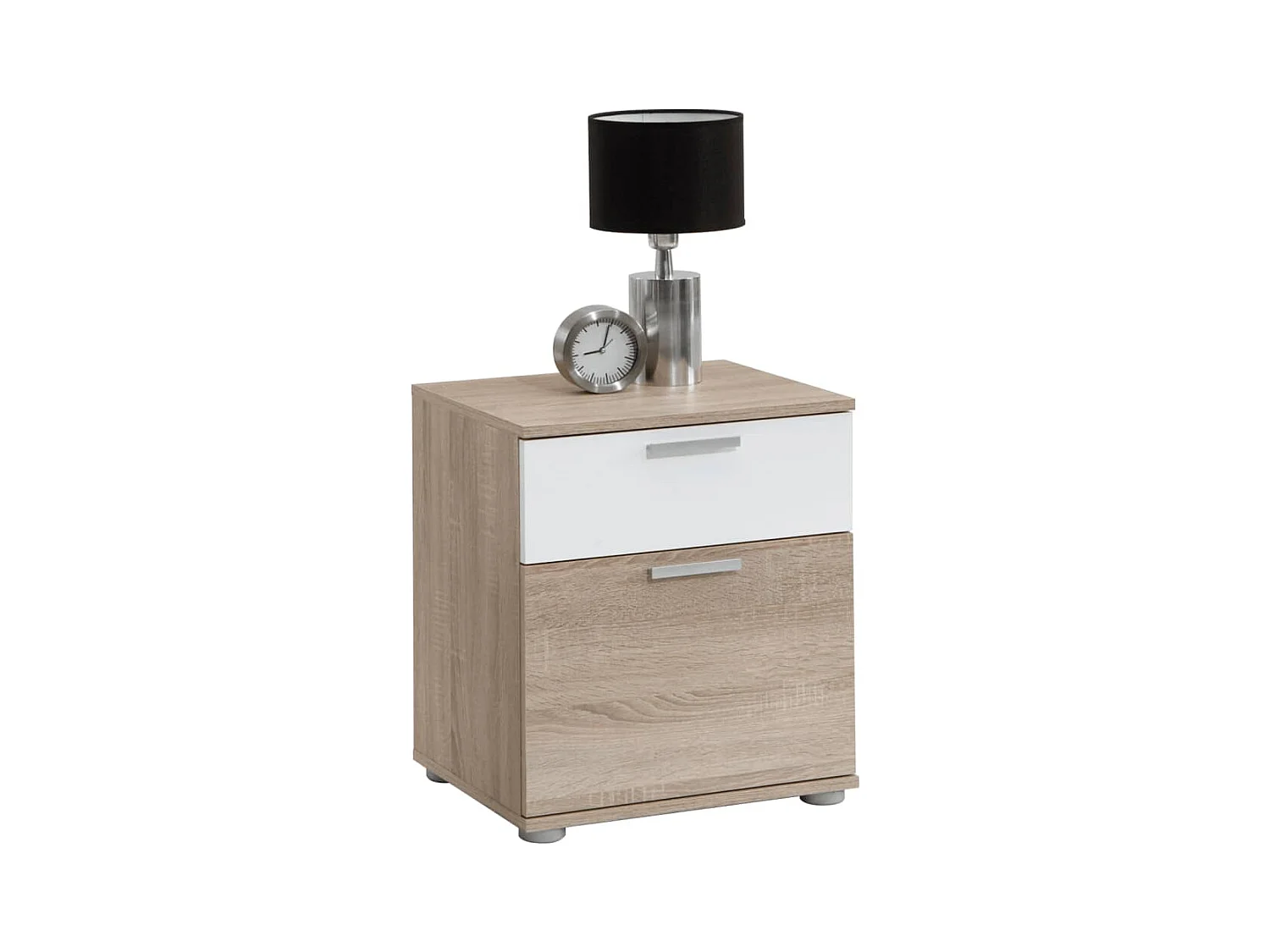 Table de Chevet 2 Tiroirs "Vyza" 53cm Naturel