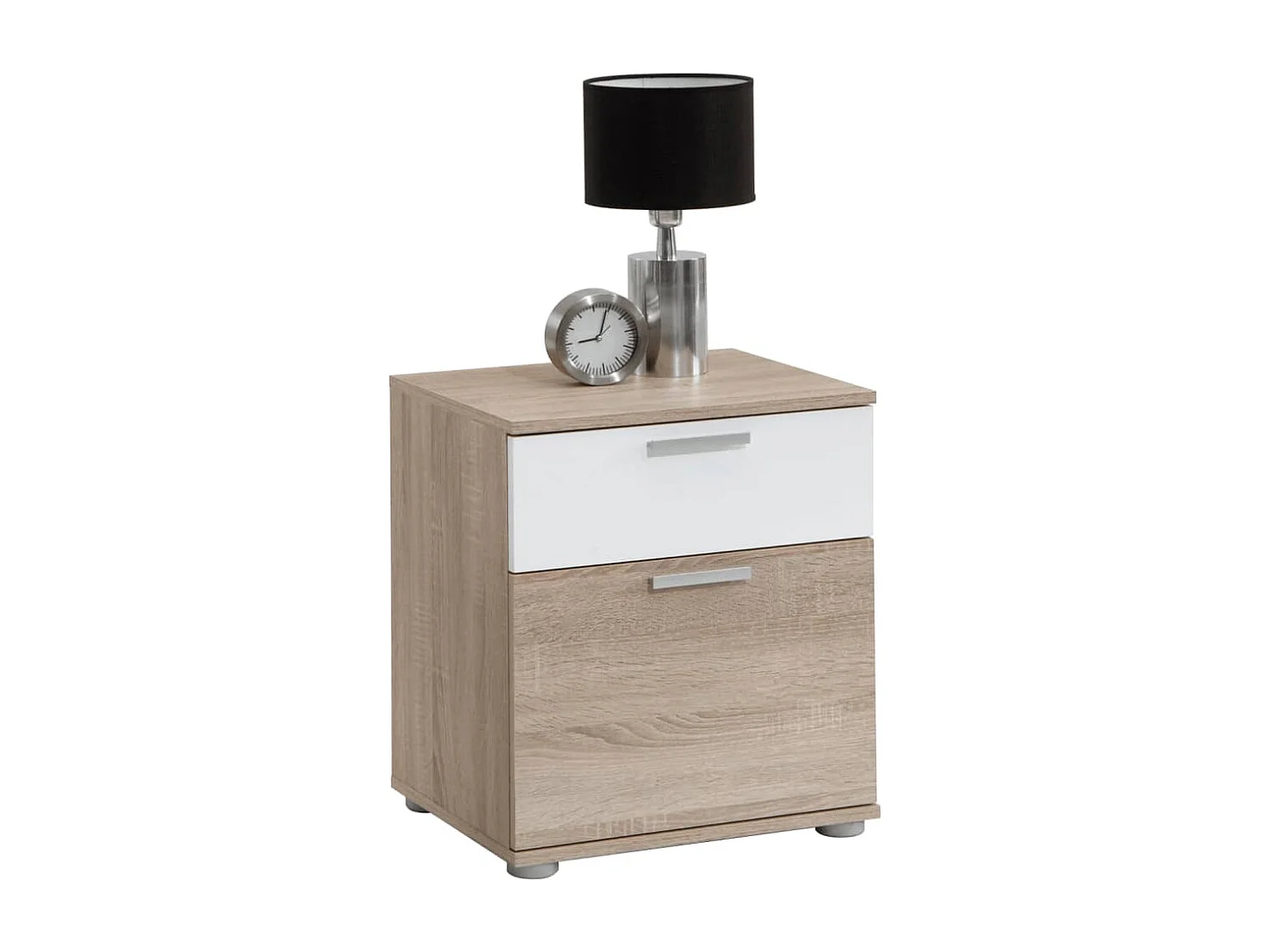 Table de Chevet 2 Tiroirs "Vyza" 53cm Naturel