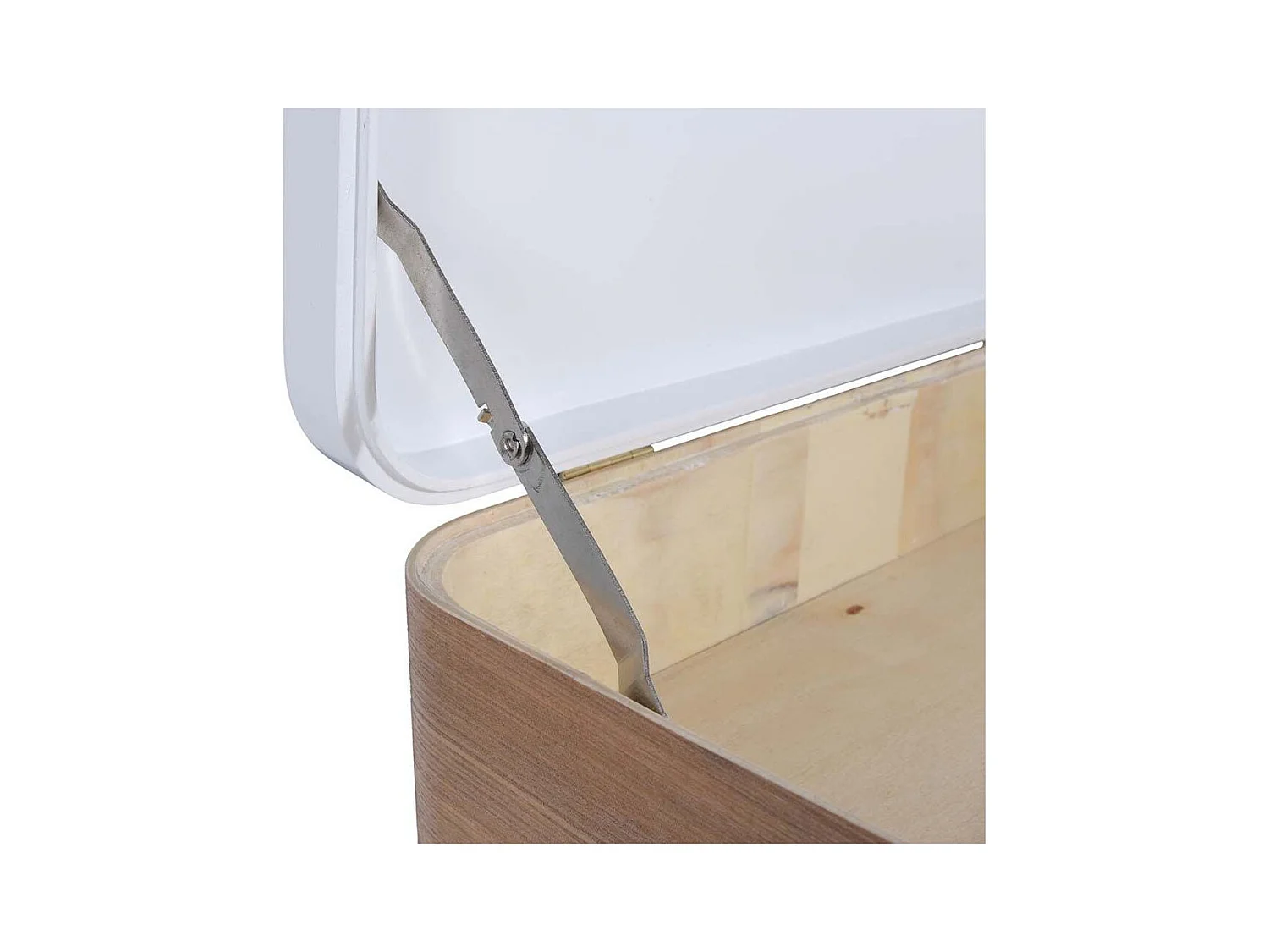 Chevet Elin Blanc 40x30.5x51cm Blanc, Marron