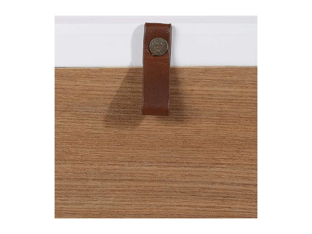 Chevet Elin Blanc 40x30.5x51cm Blanc, Marron