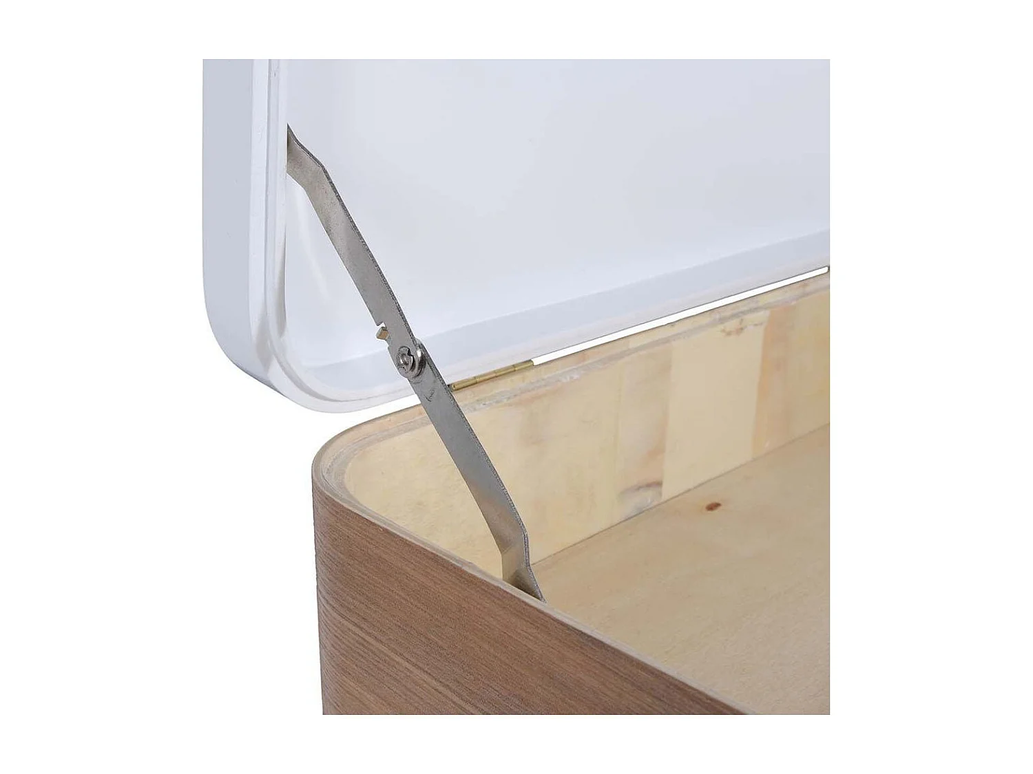 Chevet Elin Blanc 40x30.5x51cm Blanc, Marron