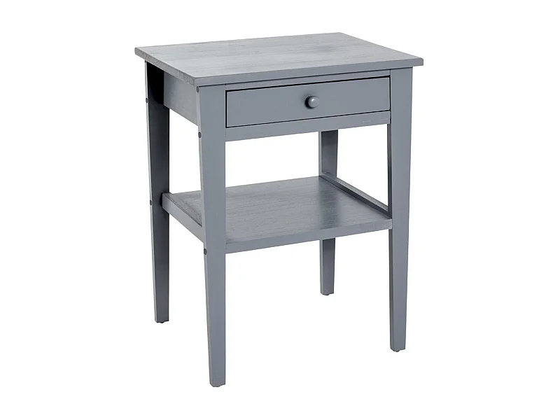 Table de Chevet 1 Tiroir "Bois" 60cm Gris