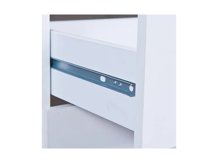 Table de Chevet 2 Tiroirs "Tilda" 41cm Blanc